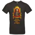 T shirt chat roi humour je ne ronronne pas je regne noir porté homme et femme