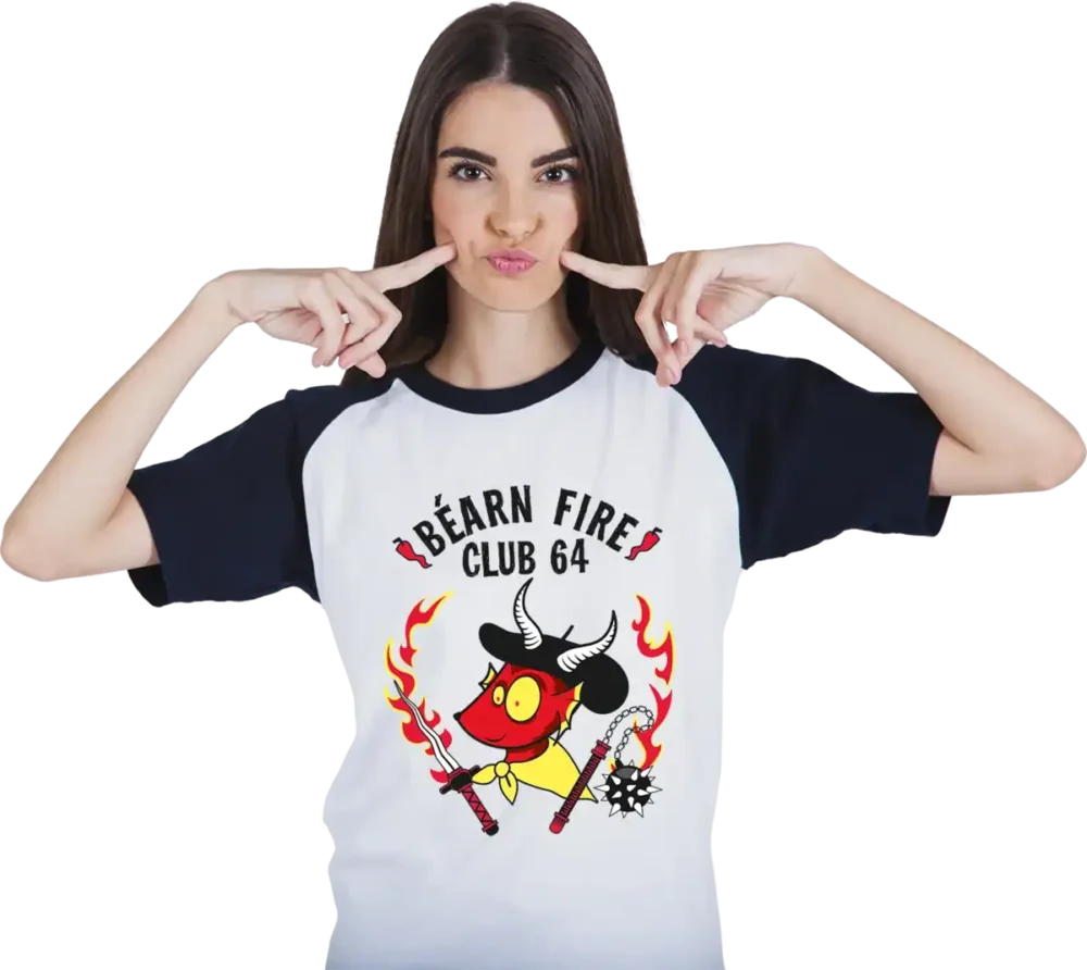 t shirt bearn fire club 64 porte Femme pilou shop 64
