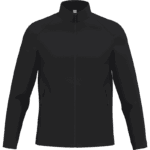 Veste noire à fermeture éclair.