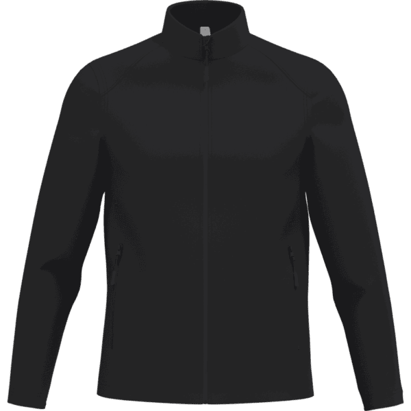 Veste noire à fermeture éclair.