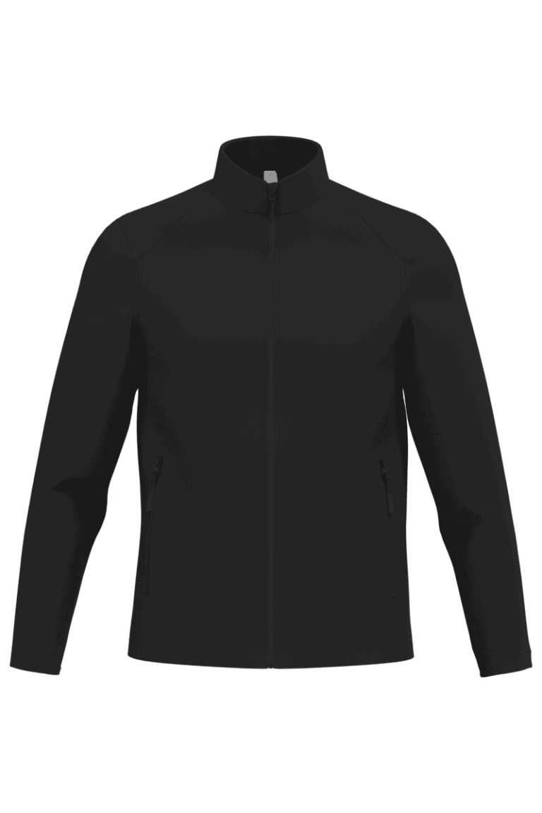 Veste noire à fermeture éclair.