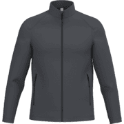 Veste noire à fermeture éclair et poches zippées.