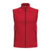 Gilet rouge sans manches avec fermeture éclair