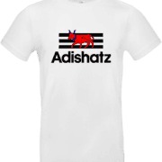 t shirt adishatz style sportif avec vache béarnaise pilou shop 64 homme blanc