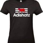 t shirt adishatz – design béarnais exclusif – pilou shop 64 t shirt adishatz style sportif avec vache béarnaise pilou shop 64 coupe femme noir