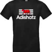 t shirt adishatz style sportif avec vache béarnaise pilou shop 64 coupe homme noir
