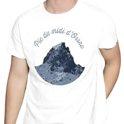 T-shirt Pic du Midi d’Ossau imprimé Pyrénées Béarn Pilou Shop 64