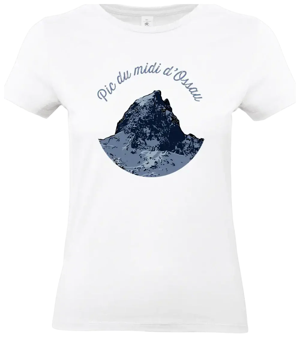 t shirt pic du midi d’ossau – design exclusif pilou shop 64 pour femme