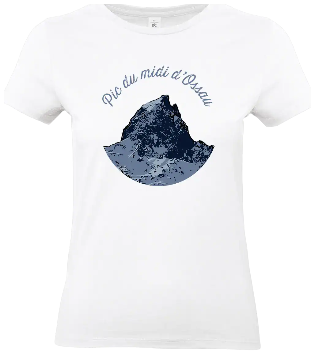t shirt pic du midi d’ossau – design exclusif pilou shop 64 pour femme