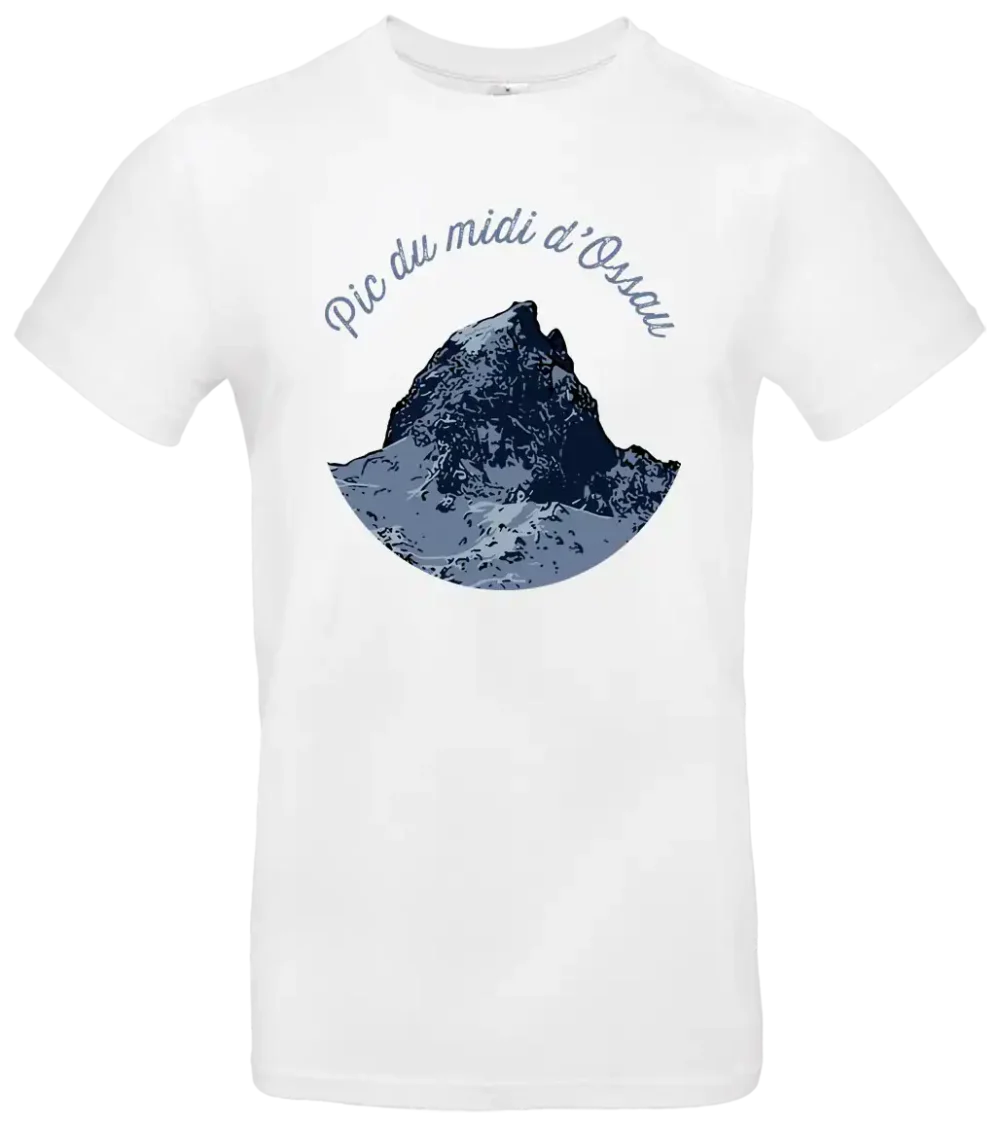 t shirt pic du midi d’ossau – design exclusif pilou shop 64 coupe unisexe