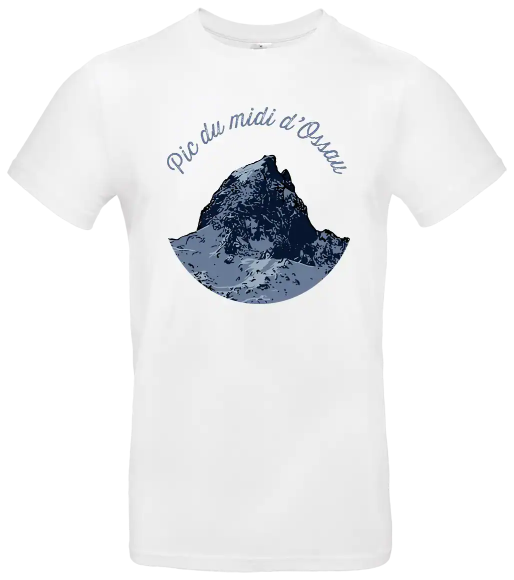 t shirt pic du midi d’ossau – design exclusif pilou shop 64 coupe unisexe