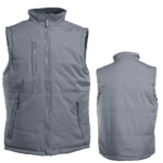 doudoune grise sans manche personnalisee Gilet sans manches matelassé gris pour homme