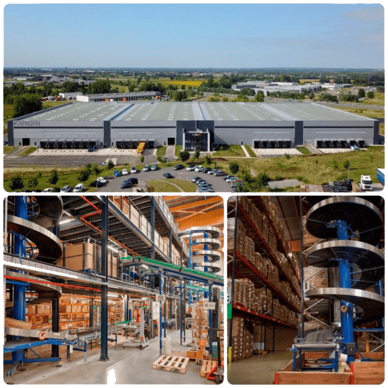 Entrepôt logistique moderne avec stockage industriel