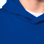 Sweat à capuche bleu avec col croisé