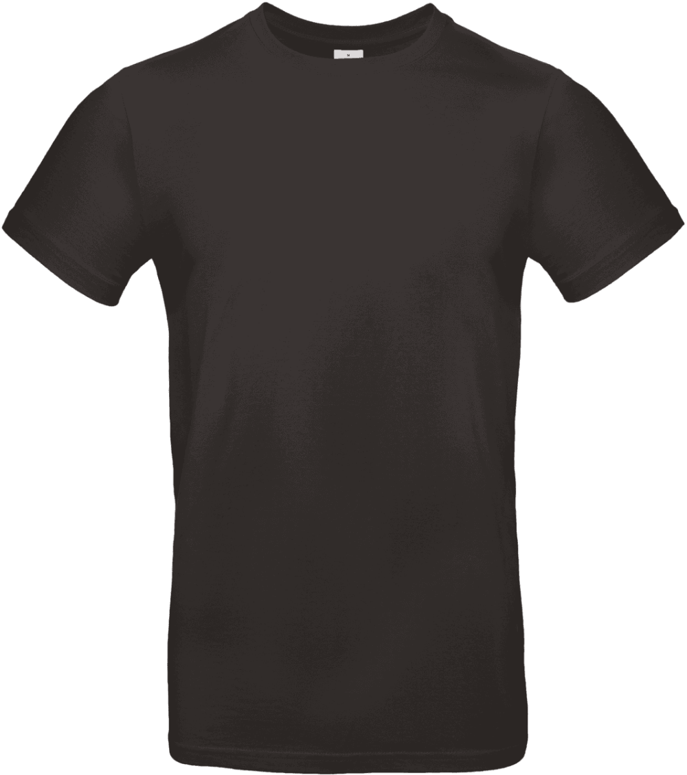 T-shirt noir uni à manches courtes