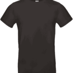 E190 homme noir perso T-shirt noir uni à manches courtes
