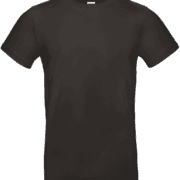 T-shirt noir uni à manches courtes