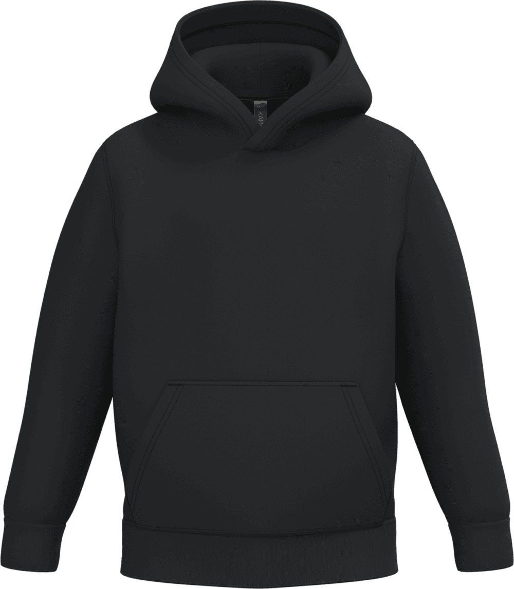 Sweat enfant personnalisé à capuche noir impression DTF ultra premium