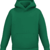 Sweat à capuche vert unisexe avec poche a personnaliserkangourou
