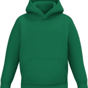 Sweat à capuche vert unisexe avec poche a personnaliserkangourou