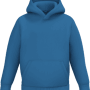 Sweat à capuche bleu uni pour enfant a personnaliser