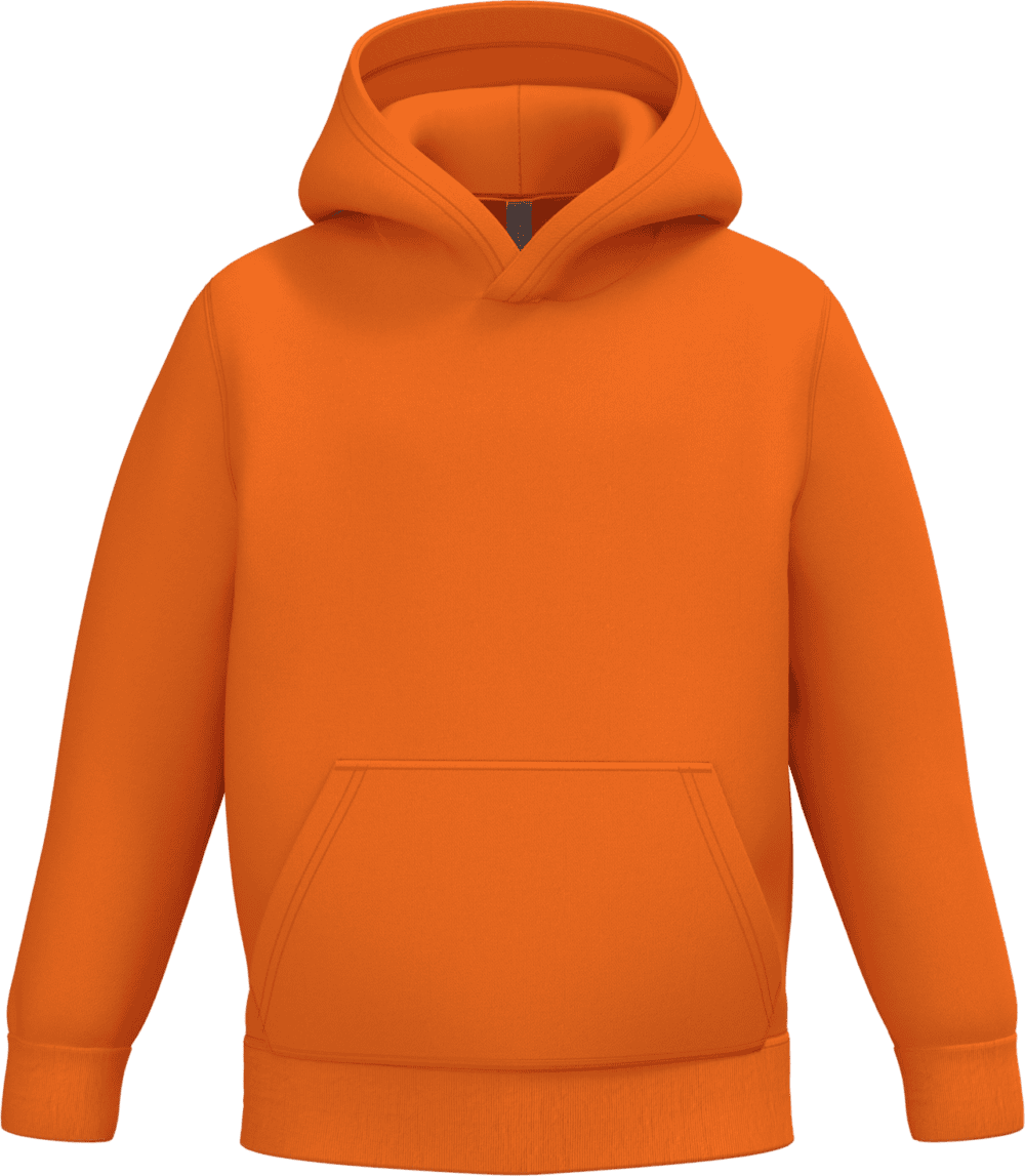 Sweat à capuche orange unisexe avec poche avant a personnaliser