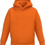 Sweat à capuche orange unisexe avec poche avant a personnaliser