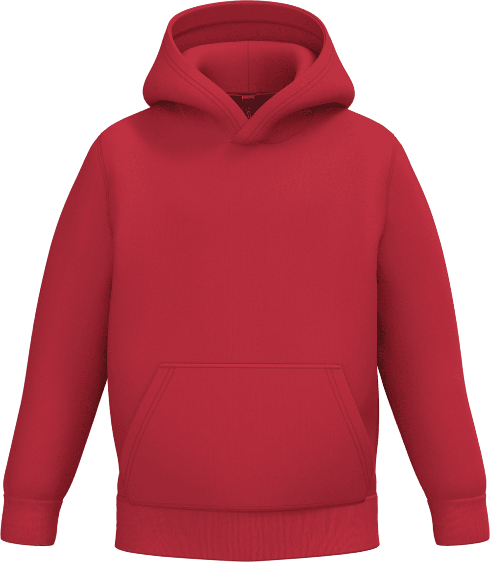 Sweat à capuche rouge unisexe simple a personnaliser