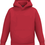 Sweat à capuche rouge unisexe simple a personnaliser