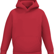 Sweat à capuche rouge unisexe simple a personnaliser