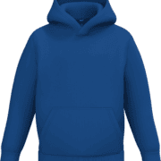 Sweat à capuche bleu uni avec poche frontale a personnaliser