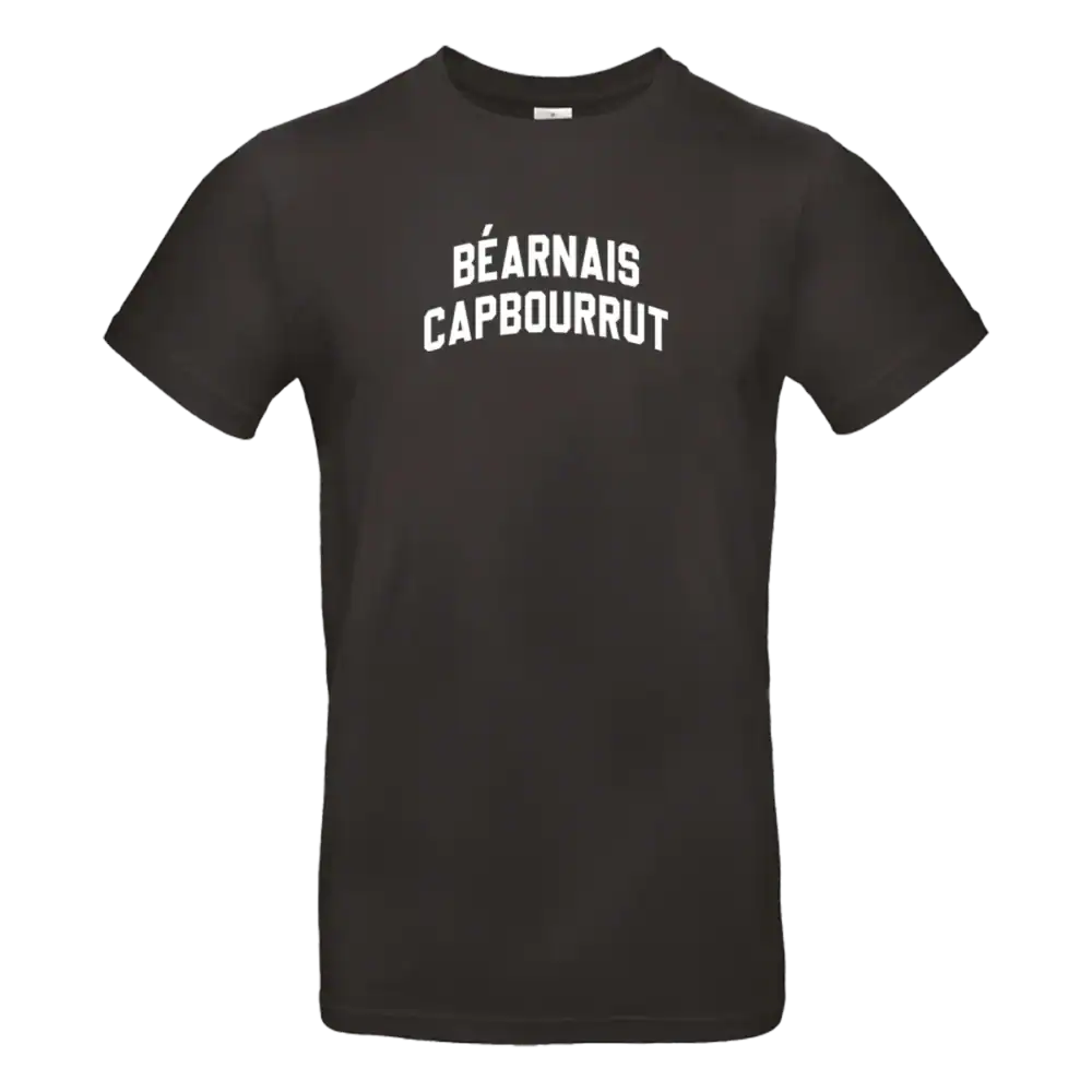 T-shirt noir Béarnais Capbourrut jamais forfait à la troisième mi-temps