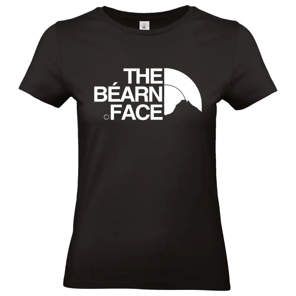 T-shirt noir avec logo The Béarn Face