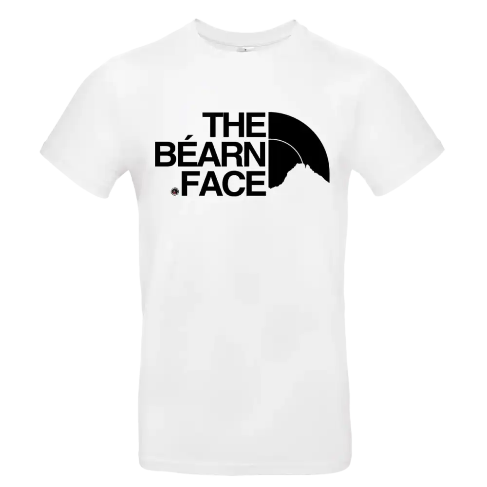 T-shirt The Béarn Face blanc et noir impression montagne béarnaise