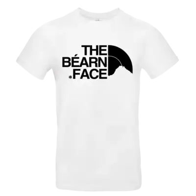 T-shirt The Béarn Face blanc et noir impression montagne béarnaise