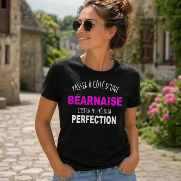 t shirt femme béarnaise humour – perfection