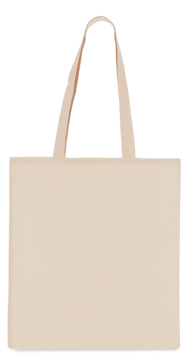 Sac tote bag en toile beige uni