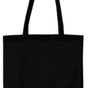 Sac cabas noir en tissu avec anses longues