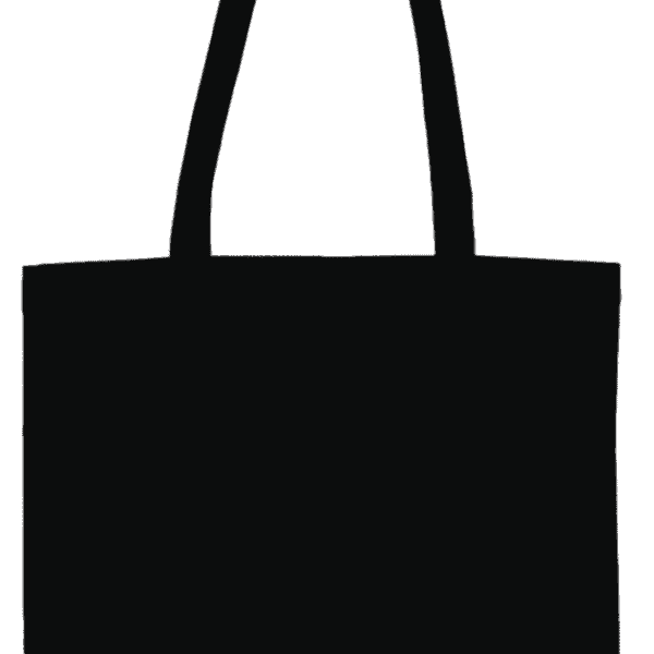 Sac cabas noir en tissu avec anses longues