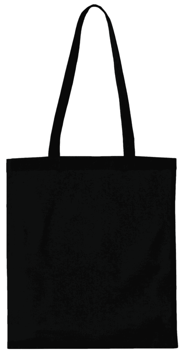 Sac cabas noir en tissu avec anses longues