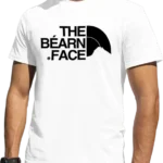T-shirt Béarn Face blanc homme impression DTF premium esprit montagne Pilou Shop 64