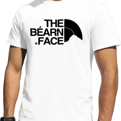 T-shirt Béarn Face blanc homme impression DTF premium esprit montagne Pilou Shop 64