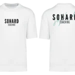 T-shirt blanc avec inscription Sohard Coaching