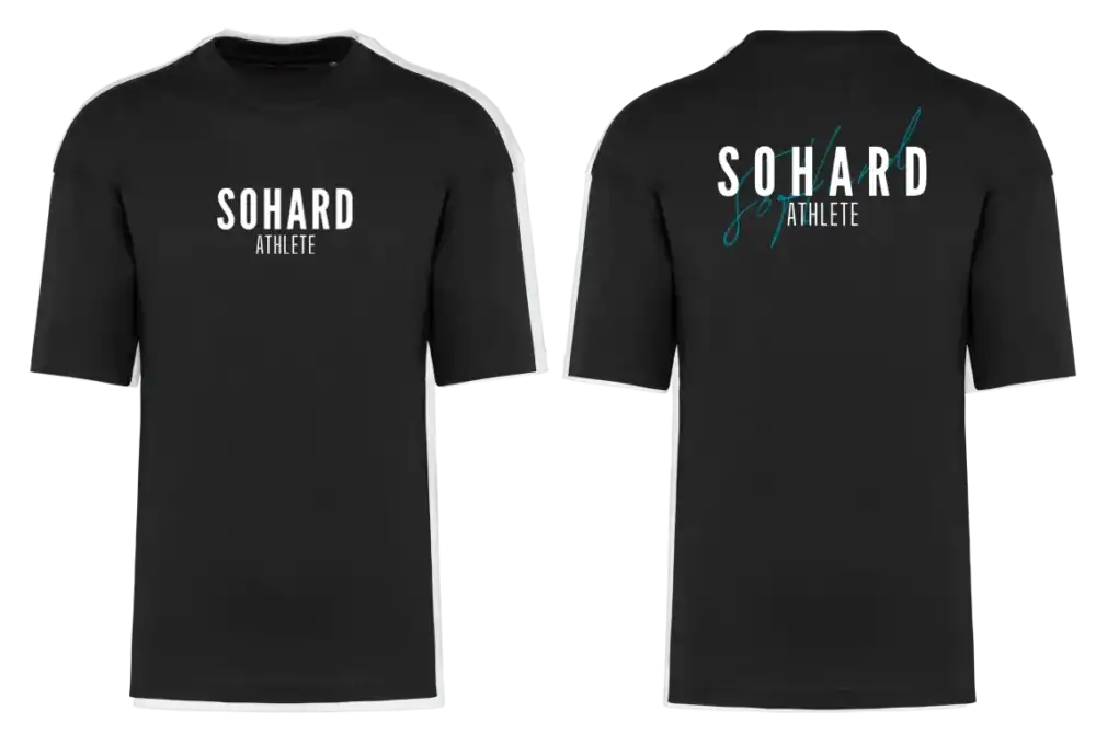T-shirt noir avec inscription Sohard Coaching