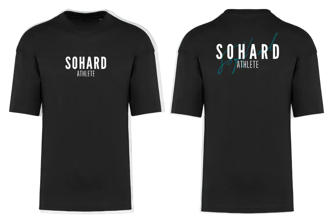 T-shirt noir avec inscription Sohard Coaching