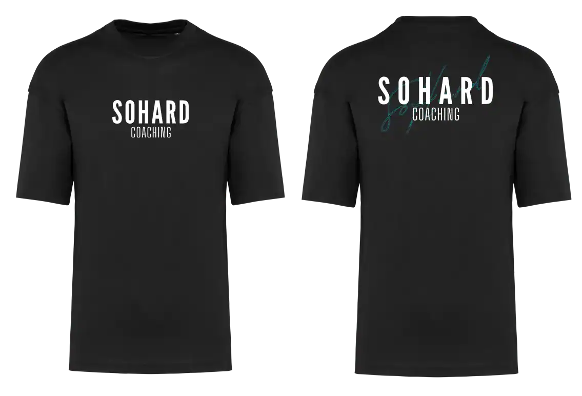 T-shirt noir avec inscription Sohard Coaching