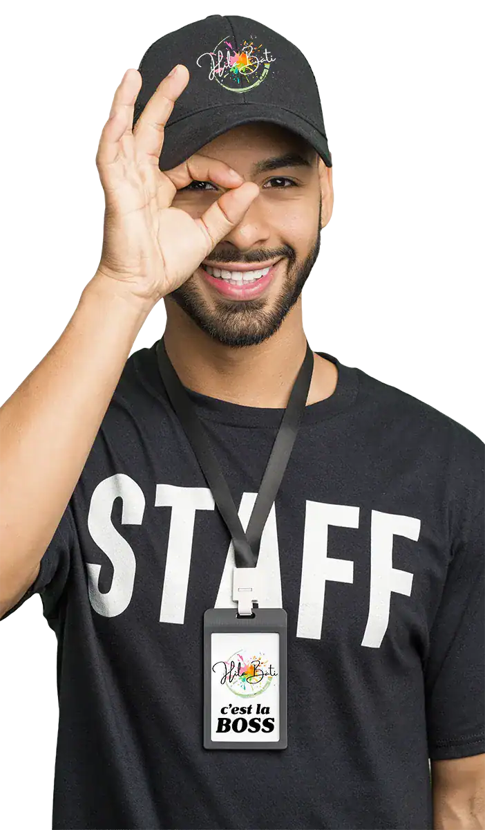 Casquette Hila Bati noire logo officiel impression DTF premium