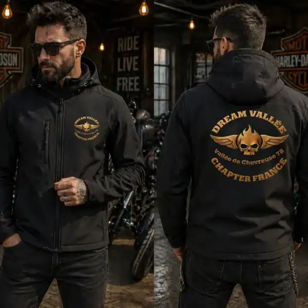 softshell officielle dream vallée chapter france – manches & capuche amovibles