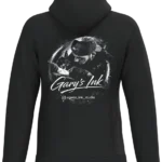 Sweat capuche noir Gary’s Ink Studio visuel tatoueur dos impression premium Pilou Shop 64