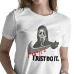 tshirt blanc humour horreur ghost i just do it femme impression dtf pilou shop 64